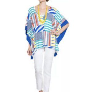 East Lifestyle Poncho Tunic‎ Top Boxy Nautical Sailing Chic Comfort Small Medium